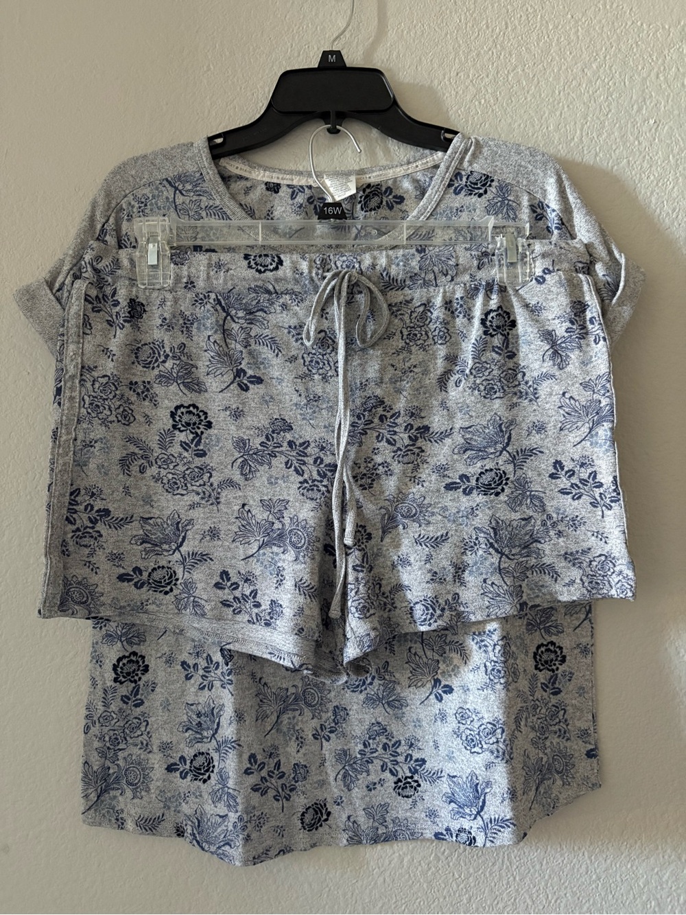 Lucky Brand Light Blue Floral Short Sleeve Top